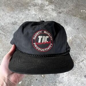 TIC Safety Quality Productivity Black Snapback Hat Men One Size Fits All‎